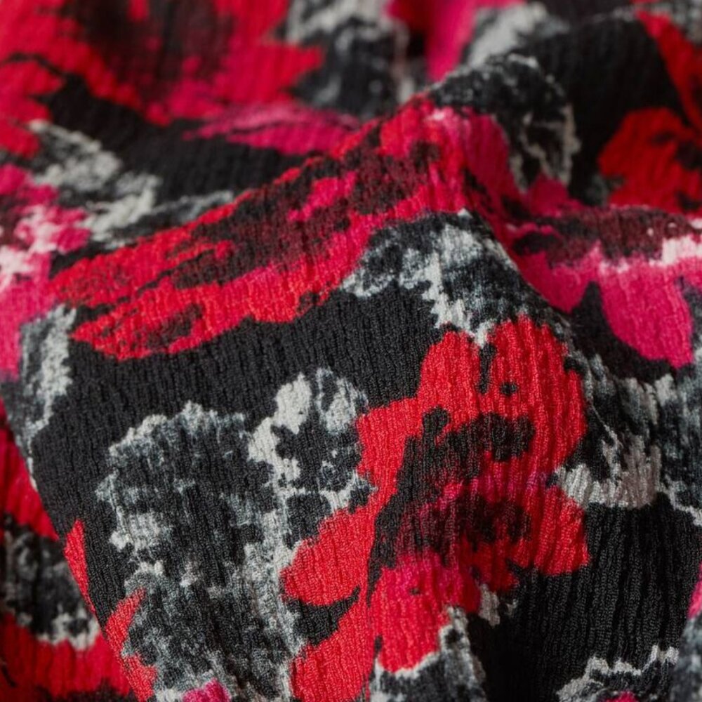 NWOT H&M Floral Puff-Sleeved Crop Top - Picture 6 of 7